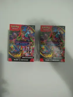 2 Sealed Pokemon Mega Evolution Phantasmal Flames Booster Bundles 6 Packs Each - Image 1