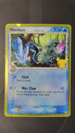 Pokemon Card Mimikyu SWSH136 Delta Species 25th Celebrations Black Star Promo - Image 1