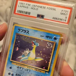 Pokemon Card Japanese Fossil No # 131 - Lapras Holo Rare Swirl PSA 9 Mint - Image 3