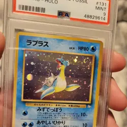 Pokemon Card Japanese Fossil No # 131 - Lapras Holo Rare Swirl PSA 9 Mint - Image 4