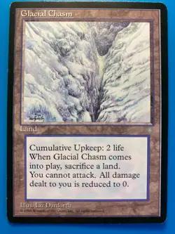 MTG 1x Glacial Chasm Ice Age Legacy Magic the Gathering Card x1 LP - Image 1