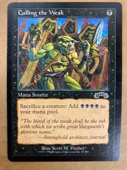 MTG 1x Culling the Weak # 55 Exodus Pauper Magic the Gathering Card x1 LP - Image 1