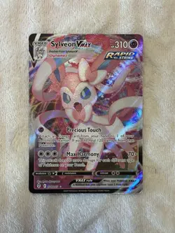 Sylveon VMAX 075/203 Ultra Rare Pokemon Card - Evolving Skies NM - Image 1