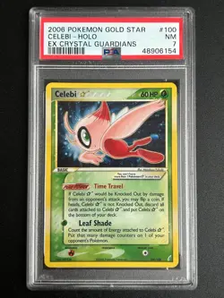 Pokemon TCG Celebi Gold Star 100/100 - PSA 7 - Crystal Guardians - Image 1