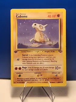 Cubone 50/64 Jungle Regular 1st Edition Pokemon TCG HP Vintage - Image 1
