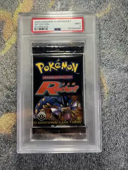 Gyarados PSA 9 Mint TEAM ROCKET 1st Edition Sealed Booster Pack 2000 Pokemon - Image 1