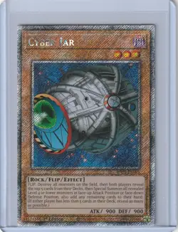 Yugioh RA03-EN095 Cyber Jar - Platinum Secret Rare 1st Edition - Image 1