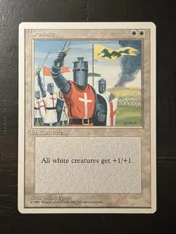MTG Crusade Fourth Edition Regular Rare - BANNED card Light Play - Image 1