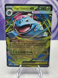 Mega Venusaur EX 003/132 Mega Evolution Holo Rare Pokemon Card NM - Image 1