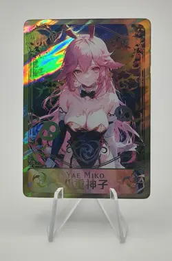 Carte Yae Miko Genshin Impact Sexy ACG Goddess Story Card Girl Holo Foil Flash - Image 1
