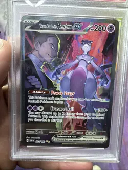 Pokemon 2025 Dri en Rockets Mewtwo EX Special Illustration Card 231/182 PSA 9 - Image 2