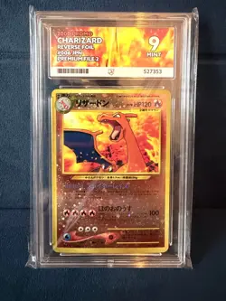 Charizard Neo Premium File 2 JP Promo 6 ACE 9.0 Graded Vintage Pokemon Card - Image 1