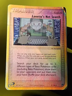 Lanette's Net Search - 87/100 - Reverse Holo Sandstorm - Pokemon Card - Image 1