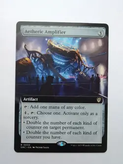 MTG Aetheric Amplifier (DRC) Commander: Aetherdrift Extended Art Regular Rare 34 - Image 1