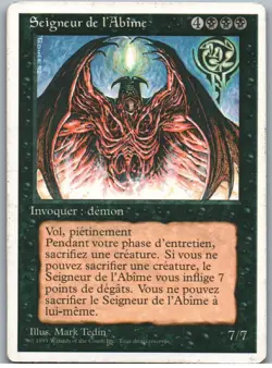 Lord of the Pit | MtG Magic Fourth Edition FWB Foreign White Border | French |HP - Image 1
