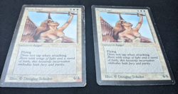 Magic MTG 2x Beta Serra Angel HP Poor Rare Old School Gathering www_MoxBeta_com - Image 4