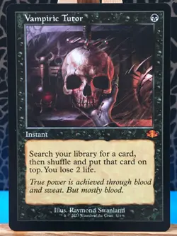MTG - Vampiric Tutor. Dominaria Remastered. Mythic - Black Instant. Retro Border - Image 1