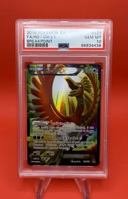 2016 Pokemon XY Breakpoint #121 Ho-Oh EX FA PSA 10 GEM MINT Full Art 121/122 - Image 1