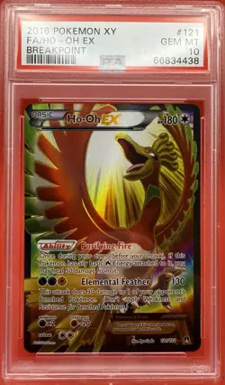2016 Pokemon XY Breakpoint #121 Ho-Oh EX FA PSA 10 GEM MINT Full Art 121/122 - Image 5