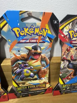 Pokemon TCG Mega Evolution Sleeved Booster ART SET Lot Of 4 Individual Packs - Image 3