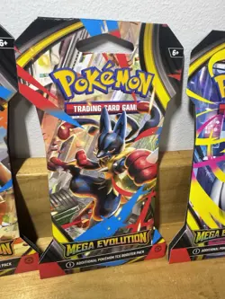 Pokemon TCG Mega Evolution Sleeved Booster ART SET Lot Of 4 Individual Packs - Image 4