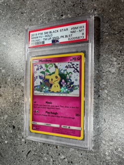 Pokemon TCG Cards Mimikyu SM163 Black Star Promo Holo PSA 8 * SWIRL * STRONG - Image 4