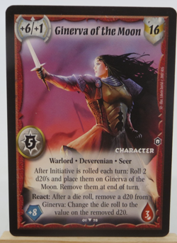 WARLORD Saga of the Storm CCG Seer Character Card - GINERVA OF THE MOON 01/78 - Image 1