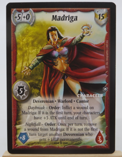 WARLORD Saga of the Storm CCG Deverenian Character Card - MADRIGA 026/120 - Image 1