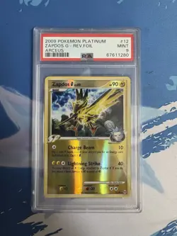 2009 Pokemon Platinum Zapdos G Reverse Foil Arceus PSA 9 Graded Card - Image 1