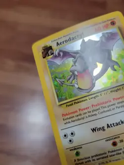 Pokemon Card Fossil Aerodactyl 1/62 Rare MP!! Holofoil 1999 WOTC - Image 2