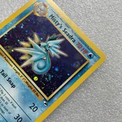 Pokemon TCG Misty's Seadra Holo Rare Card 9/132 Gym Heroes 2000 Rare w/swirl - Image 2