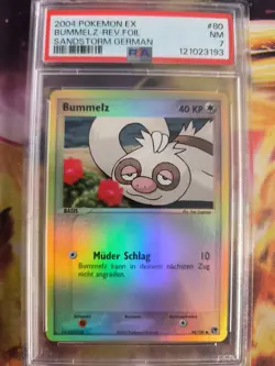 Pokemon Card Bummelz Ex Sandstorm Sandsturm Reverse Holo Deutsch Japanese PSA 7 - Image 2