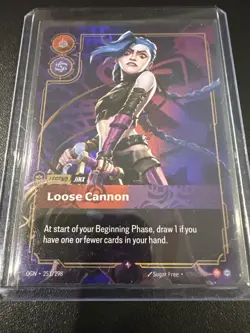 Riftbound Loose Cannon English Jinx Legend card 251/298 FULL ART FOIL - Image 1