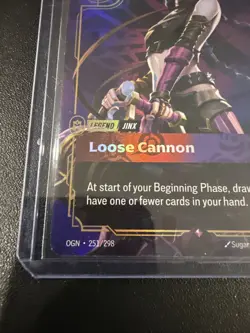 Riftbound Loose Cannon English Jinx Legend card 251/298 FULL ART FOIL - Image 2