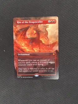 BORDERLESS Rite of the Dragoncaller - Foundations - NM MTG Magic: The Gathering - Image 1