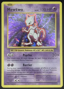 Pokemon TCG Mewtwo XY Evolutions Holo Rare Cracked Ice 51/108 MP - Image 1