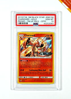 Pokemon PSA 10 Charizard #SM158 Holo Team Up Pre Release STAFF 2019 English - Image 1