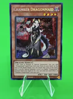 Yu-Gi-Oh Quarter Century Stampede Chamber Dragonmaid Secret Rare RA04-EN032 NM! - Image 1