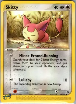 Skitty 44/109 Non Holo Ruby and Sapphire - Pokemon Card - NM - Image 1