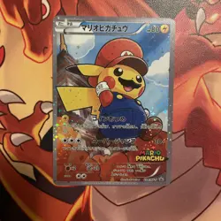 CUSTOM FAN ART CARD Mario Pikachu Poncho Pikachu 294/XY-P NM promo - Image 4