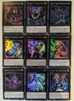 YuGiOh 9 Card Number XYZ Monster Set/Lot - Image 1