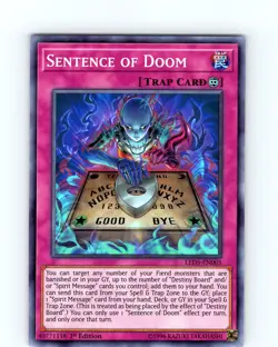 Yu-Gi-Oh TCG Sentence of Doom LED5-EN005 1st Edition Super Rare Card NM - Image 1