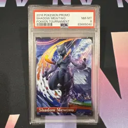 2016 POKEMON PROMO POKKEN TOURNAMENT SHADOW MEWTWO PSA 8 - Image 1