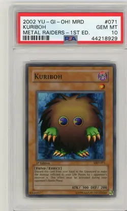 Yu-Gi-Oh! Kuriboh Metal Raiders 1st Edition Super Rare MRD-071 PSA 10 Gem Mint - Image 1