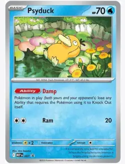 Pokemon TCG Psyduck Card 7 Promo Mega Evolution - Image 2