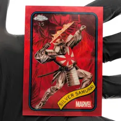 Marvel Card Silver Samurai 59 Red Wave /5 Alpha Topps Chrome 2025 [NM] - Image 2