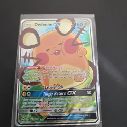Pokemon TCG Dedenne GX Full Art Holo Card 195a/214 Unbroken Bonds - Image 1