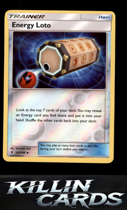Reverse Holofoil Energy Loto 122/145 Pokemon Uncommon SM - Guardians Rising Card - Image 1