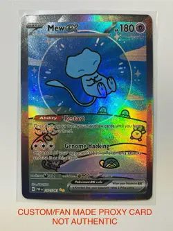 Pokemon Bubble Mew Ex 232/091 Paldean Fates CUST0M Fan Made Special SIR Card - Image 1