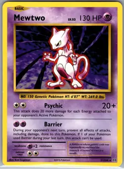 Mewtwo 51/108 Non Holo XY - Evolutions - Pokemon Card - NM - Image 1